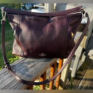 Coach Scout Hobo Pebbled Leather Shoulder Bag Or Crossbody Nickel Accents
